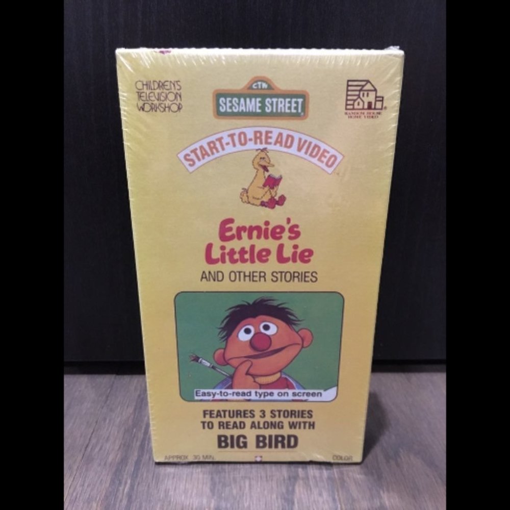 Sesame Street Ernie's Little Lie VHS Tape Factory Sealed Vintage 1991